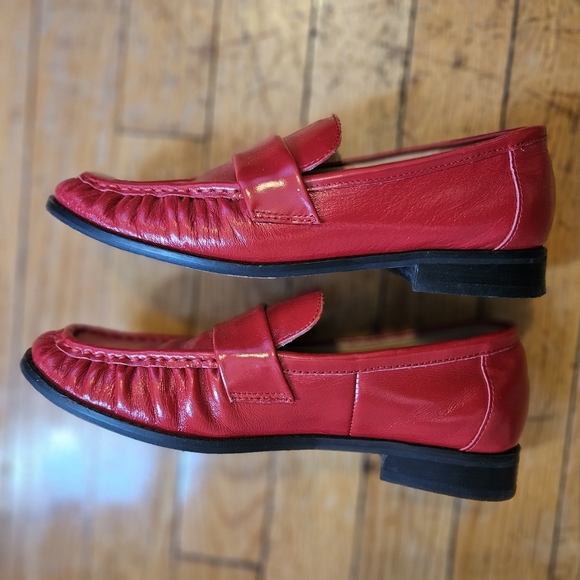 Red Leather Loafers - Picture 8 of 9